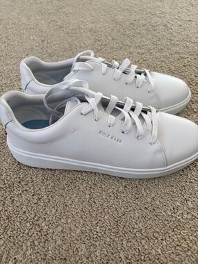 Cole Haan White Leather Low-Top Sneakers